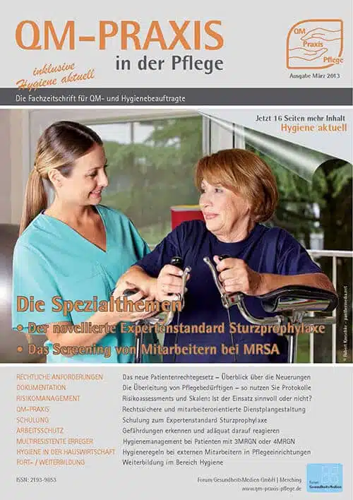 Ausgabe Mär/Apr 2013 Expertenstandard Sturzprophylaxe Mitarbeiterscreening MRSA